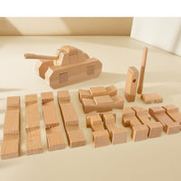 Mortise and Tenon Wooden Puzzle Building Blocks DIY Model Kit for Kids