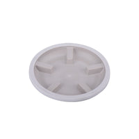 Round Faux Stone Plant Pot Saucer for Indoor Outdoor Use, Durable Resin Thickened Plastic Drip Tray