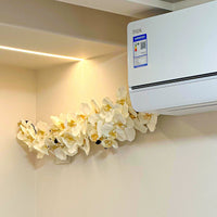 Artificial Orchid Pipe Decor for Air Conditioner, Gas, and Drain Pipes - Wall Cover Up