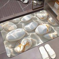 Pebble Diatomaceous Earth Bath Mat, Non-Slip Absorbent Floor Mat for Bathroom & Entryway