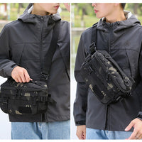 Waterproof Tactical Camouflage Shoulder Bag for Outdoor Fishing Cycling Travel