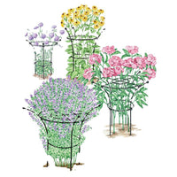 Iron Bouquet-Shaped Plant Support Stakes for Climbing Flowers and Shrubs, 2-Pack