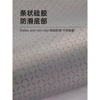 Minimalist Round Linen-Look Living Room Bedroom Area Rug Anti-Slip Mat