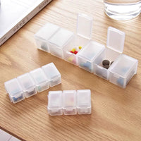 Portable Travel Pill Organizer with Detachable Compartments