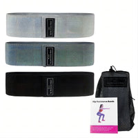 Hip Resistance Bands for Squats and Glute Training, Non-Slip Fabric Loop Bands for Buttocks and Legs