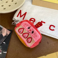Cute Cartoon Coin Purse Earbud Case with Keychain for AirPods