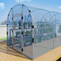 Portable Walk-in Greenhouse with Reinforced Cover for Garden Plants