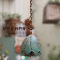 Vintage Cast Iron Wind Chime Garden Decor - Teacup & Teapot Design for Outdoor Patio