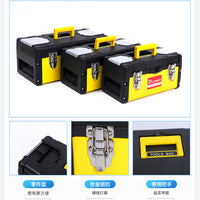 Portable Plastic and Iron Tool Box for Car and Home Storage, Multi-functional Organizer