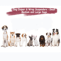 Pet Dog Diaper with Adjustable Suspenders for Incontinence and Heat Cycles