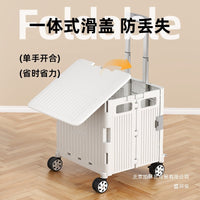 Foldable Shopping Cart with Aircraft Wheels, Portable Grocery Utility Cart for Camping and Hauling, Stair Climbing Design