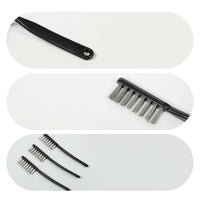 1-Row Stainless Steel Wire Brush with Plastic Handle for Cleaning and Rust Removal