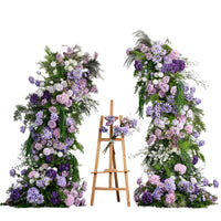 Monet Garden Style Artificial Floral Arch Arrangement with Stand for Outdoor Weddings