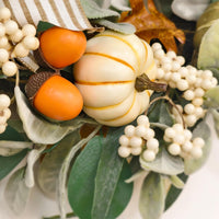 Lighted Pumpkin Bunny Ear Maple Leaf Garland for Thanksgiving Harvest Festival Door Decor