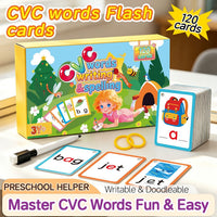 Educational Flashcards for CVC Words & English Phonics - Kids Learning Cards 3-6 Years