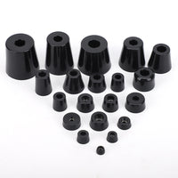 Rubber Machine Foot Pads, Conical Anti-Vibration Leveling Feet with Stainless Steel Insert