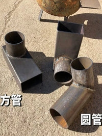 Stove Flue Pipe Elbow Connector for Home Heating Stoves, Thickened Welded Chimney Joint for Old-Fashioned Wood Stoves