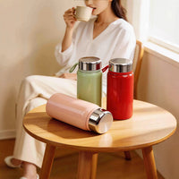Portable Stainless Steel Insulated Water Bottle with Handle, Small Capacity