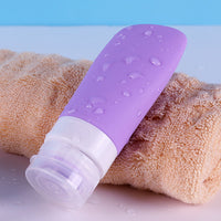 Portable Leak-Proof Silicone Travel Bottles for Cosmetics, Shampoo, Lotion - Press Pump Dispenser