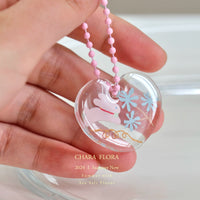 Chara Original Illustration Glitter Acrylic Keychain - Rabbit Hole Series