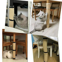 Wooden Vertical Cat Scratching Post with Sisal Rope for Furniture Protection and Play