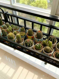 Balcony Railing Hanging Planter Rack Iron Art Plant Shelf Window Sill Flower Pot Holder