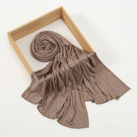 Modal Solid Color Rhinestone Long Scarf for Women - Soft Silky Cotton Feel