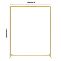 Gold Metal Wedding Arch Square Backdrop Stand for Balloons & Party Decor