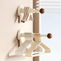 Retractable Wall-Mounted Hanger Organizer for Balcony and Laundry Room, No-Drill Installation