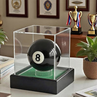 Acrylic Display Case for Golf, Billiard, and Baseball Balls with Thick Base