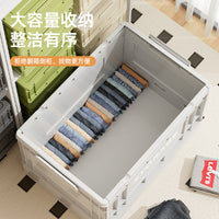 Industrial Style Collapsible Storage Bin with Wheels for Outdoor Camping and Home Organization