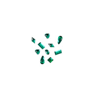 Emerald Green Flat-Back Nail Art Rhinestones for Manicures