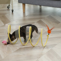 Cat Tunnel with Interactive Teaser Toys for Kittens and Cats