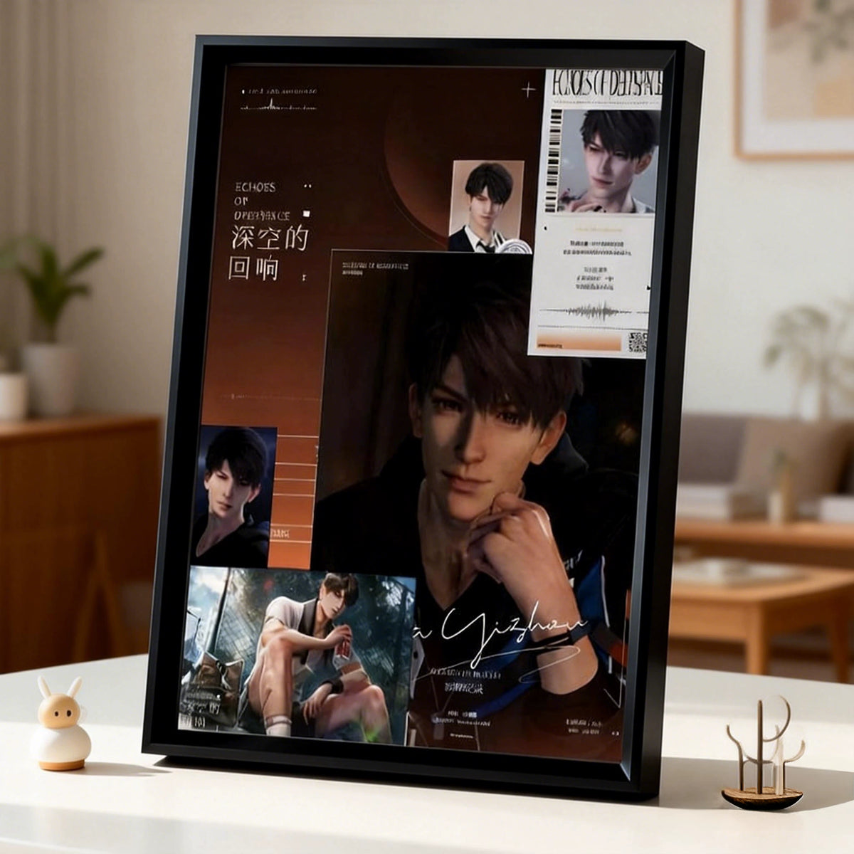 Double-Sided Transparent Picture Frame for Posters and CDs, Thickened Display Frame
