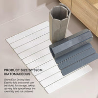 Diatomaceous Earth Absorbent Non-Slip Bath Mat for Entryway and Bathroom