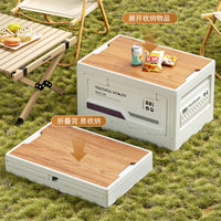 Foldable Camping Storage Box with Lid, Multi-functional Large Capacity Organizer for Toys, Car, and Outdoor Use
