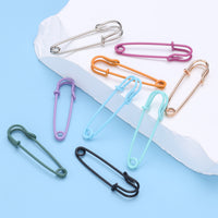 Colorful Painted Metal Brooch Pin for Sweaters Cardigans Shawls - Simple Decorative Safety Pin Buckle