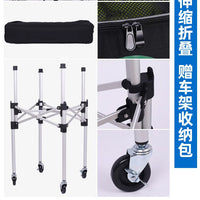 Portable Tennis Ball Cart with Wheels, Foldable Tennis Ball Hopper Basket, Ball Collector for Tennis Practice