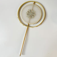 Chinese Style Round Fan Wedding Hand Fan DIY Material Kit for Hanfu
