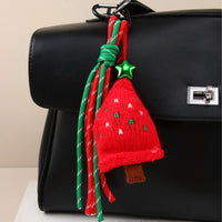 Christmas Knitted Mini Hat Heart Tree Bag Charm Keychain