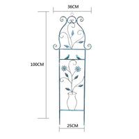 Vintage Wrought Iron Plant Trellis for Potted Climbing Plants and Balcony Use