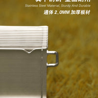 Portable Stainless Steel Charcoal BBQ Grill for Outdoor Camping