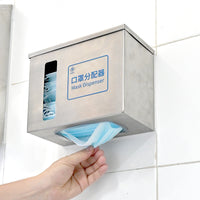 Food-Grade 304 Stainless Steel Mask Dispenser Storage Box for Factories and Workshops