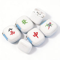 Mini Mahjong Pattern EVA Earphone & Cable Storage Case