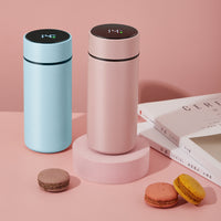 Smart Stainless Steel Insulated Water Bottle with Temperature Display, Portable Tea Infuser Mug for Women