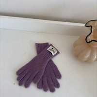 Korean Soft Warm Fingerless Touchscreen Gloves with Wrist Protection