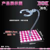 Action Figure Display Stand with Flexible Snake Bone Arm for Scene Setup