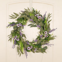 Lavender & Daisy Spring/Summer Wreath for Door & Wall Decor