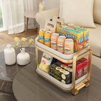 Double-Layer Countertop Cup Drying Rack with Drain Tray for Kitchen and Living Room