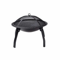 Outdoor Fire Pit BBQ Grill and Heater for Patio and Indoor Use, Charcoal Burning Stove